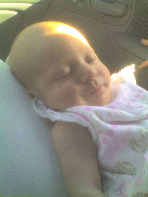 ashton's first smile