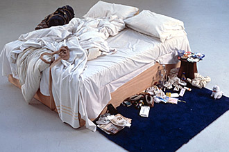 unmade bed